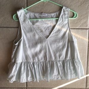 Light Blue Sleeveless Blouse